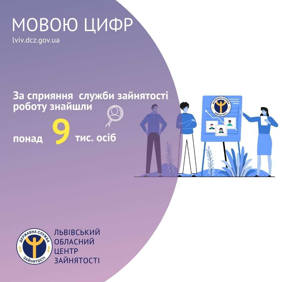 Львівський обласний центр зайнятості інформує: